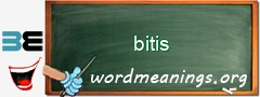 WordMeaning blackboard for bitis
